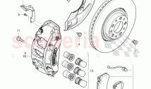 brake disc, splash shield for brake disc, brake caliper
