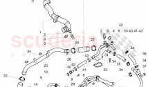Coolant hoses and pipes, engine, F >> 3W-F-041 285, F >> ZA-F-041 285