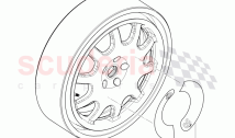 wheel disc 'alum' with tire (spare wheel)