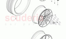 Aluminium rim with wheel cap, wheel bolt, wheel bolt, lockable with adapter, D - M&hellip;