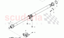 propeller shaft 2-piece with intermediate bearing, for 8-speed automatic gearbox
