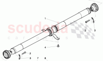 propeller shaft 2-piece with intermediate bearing, for 6 speed automatic transm.