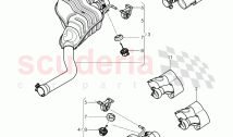 exhaust silencer, rear, Exhaust pipe tips, D - MJ 2016>>