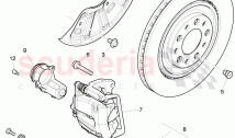 brake disc, splash shield for brake disc, brake caliper