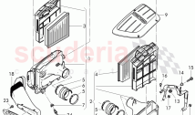air cleaner with connecting, parts, F >> 3W-G-053 203, F >> ZA-G-053 203