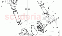 water pump, thermo valve, coolant adapter, D >> - MJ 2014