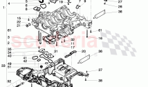 Engine oil sump lower part, Engine oil sump upper part, crankcase, sealing flange