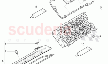 cylinder head cover with gasket, cap