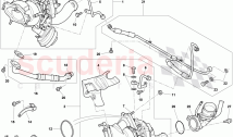 Exhaust gas turbocharger, oil return line, oil pressure line, D >> - MJ 2007
