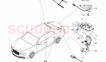 antenna, For vehicles with rear seat entertainment 'RSE', F 3W-F-041 163>>, F ZA-F&hellip;