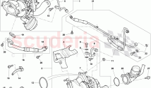 Exhaust gas turbocharger, oil return line, oil pressure line, D - MJ 2008>>, F >> &hellip;