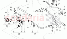 Coolant hoses and pipes, engine, D - MJ 2015>>, F >> 3W-F-044 095, F >> ZA-F-044 0&hellip;