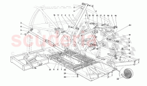 Frame - Rear part -Valid for cars with catalyst-