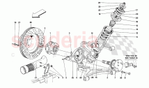Front suspension - Shock absorber and brake disc