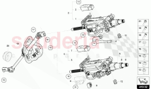 STEERING COLUMN WITH ATTACHMENT PARTS