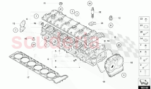 CYLINDER HEAD WITH STUDS AND CENTERING SLEEVE