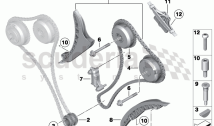 Timing chain, cylinders 7-12