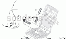 Seat, rear, electrical system and drives