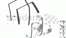 EL.REAR DOOR WINDOW LIFTING MECHANISM