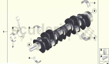 Crankshaft with bearing shells