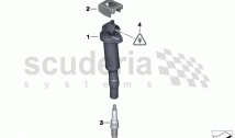 Ignition coil/spark plug