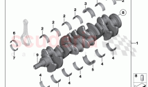 Crankshaft with bearing shells