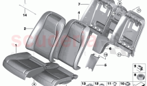 Seat rear cushion cover basic seat
