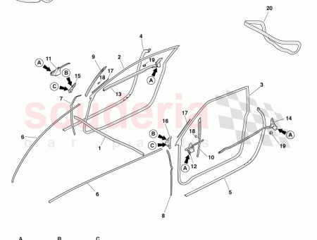 Photo of Weatherstrip Door Beltline Inner RH CY83 C20570…