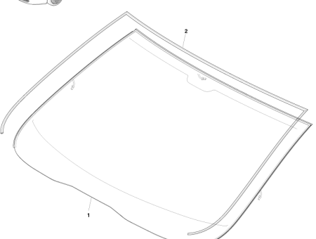 Photo of GLASS WINDSHIELD DD43 F03102…