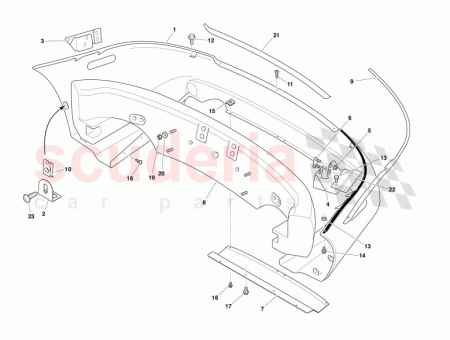 Photo of SIDE BRACKET REAR BUMPER LH 1R12 721145…