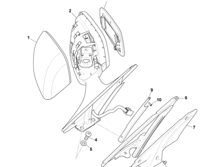 Photo of MIRROR GLASS RH GCC AG33 3063472…