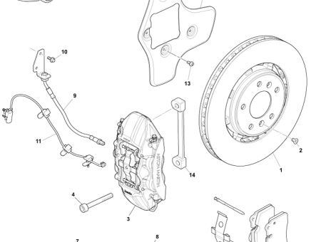 Photo of RR LH YELLOW CALIPER AD43 2C465…