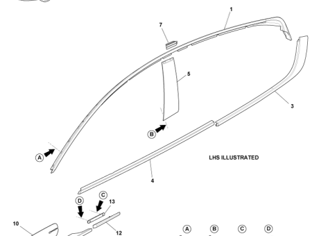 Photo of MESH SIDE STRAKE LH AD43 280B84…