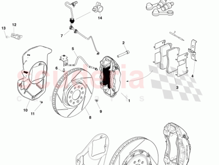 Photo of CALIPER ASSEMBLY GREY FRONT WHEEL BRAKE RH NOT…