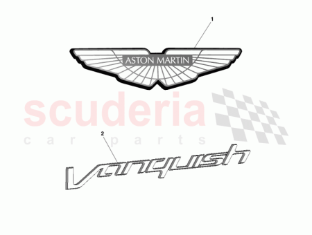 Photo of Badge Assembly Aston Martin Wings ED33 407A74…