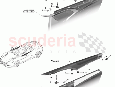 Photo of Retainer Door Trim Upper ED33 20838…