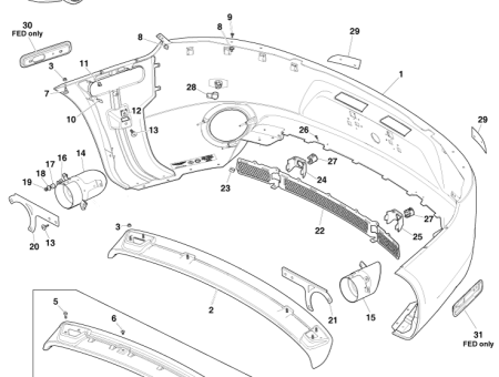 Photo of COVER ASSY RR BMPR DD43 17K835…