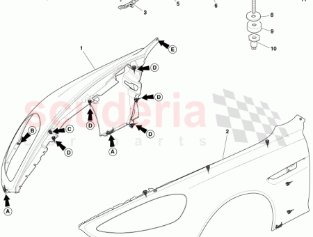 Photo of PANEL ASSY FRONT FENDER RH CG43 16005…