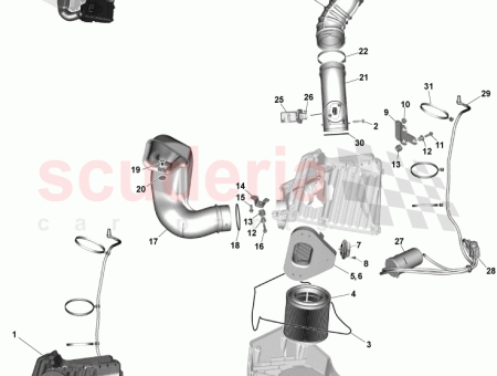 Photo of Duct Assy Air Cleaner to Engine LH CD33…