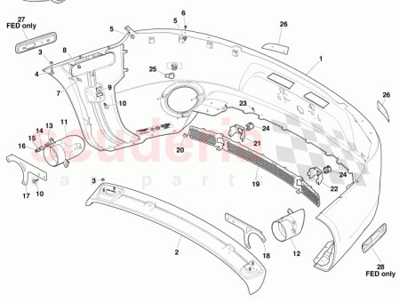 Photo of EXHAUST TAILPIPE TRIM MOUNTING TO UNDERBODY LH AD43…
