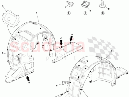 Photo of FRONT WHEEL ARCH LINER RH CG43 166562…