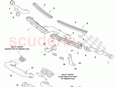 Photo of Duct Assy Heater Air Distributor RHD CD33 18D404…