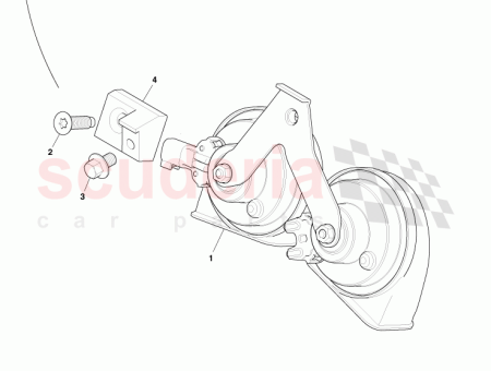 Photo of Horn and bracket assy Black…