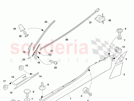 Photo of MESH SIDE STRAKE LH BLACK BD33 280B84…