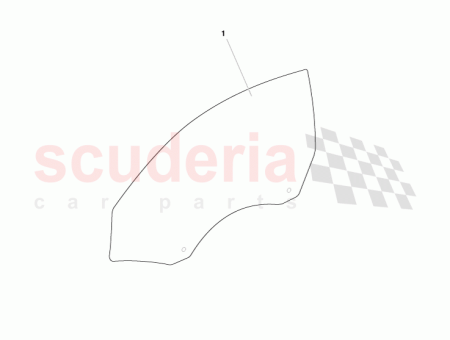 Photo of GLASS FRT DOOR WINDOW TINTED LH CONVERTIBLE 4G43…