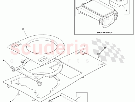 Photo of Ashtray Assembly Carbon Fibre CY83 80…