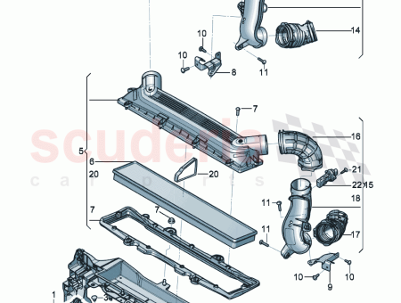 Photo of 1 set attachment parts Intake air duct…