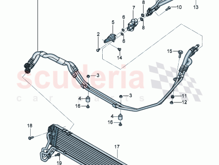 Photo of oil pressure line for gearbox oil cooling…