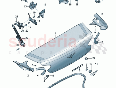 Photo of Rear lid hinge…