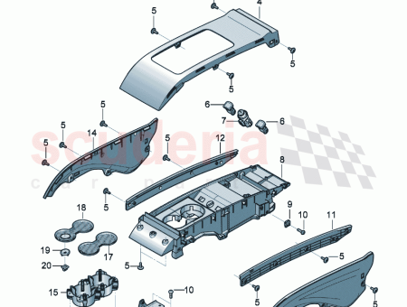 Photo of centre console upper part 3SD 885 994…
